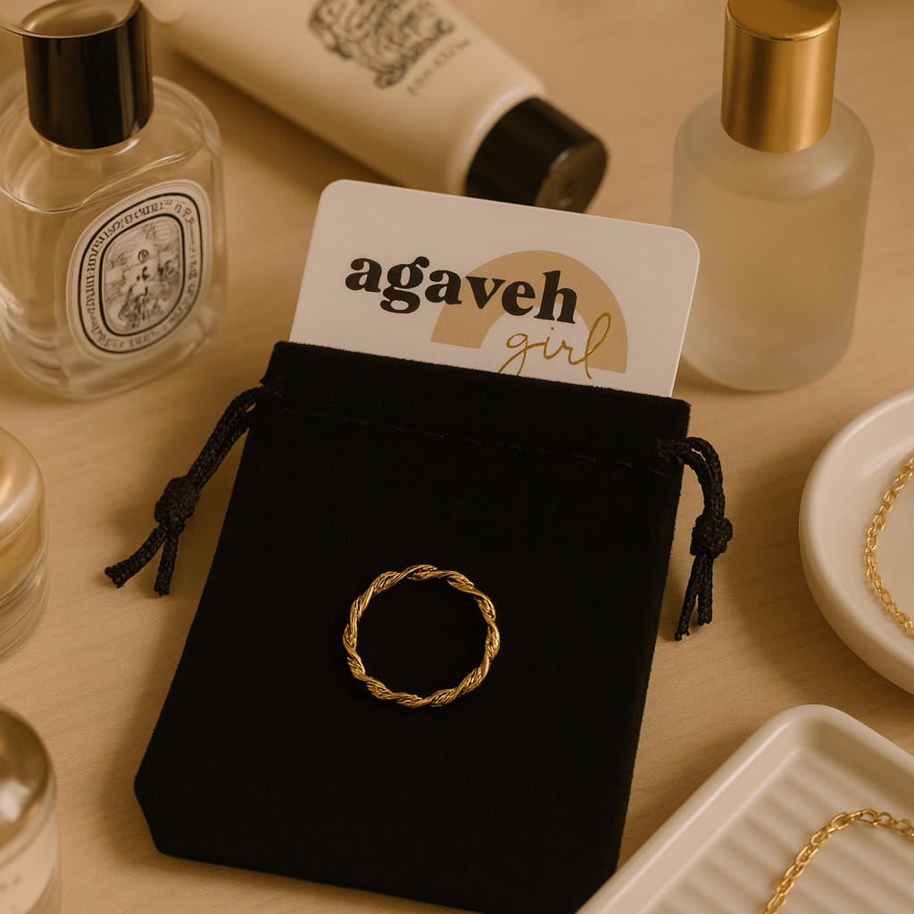 AGAVEH GIRL Boutique cadeaux Bague en or torsadée (un)