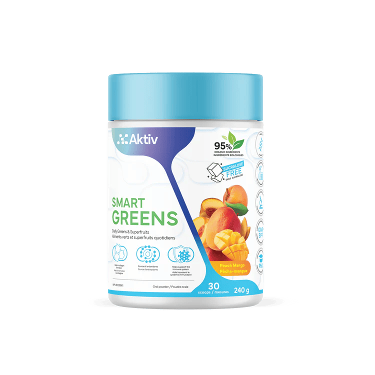AKTIV suppléments Greens (pêches et mangues) 240gr