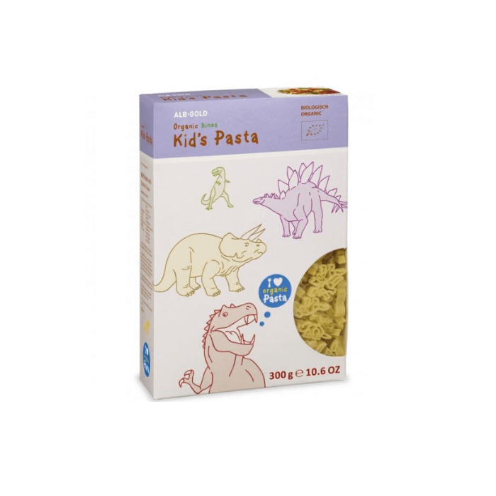 ALB-GOLD Épicerie Pâtes bio en forme dinosaures 300g