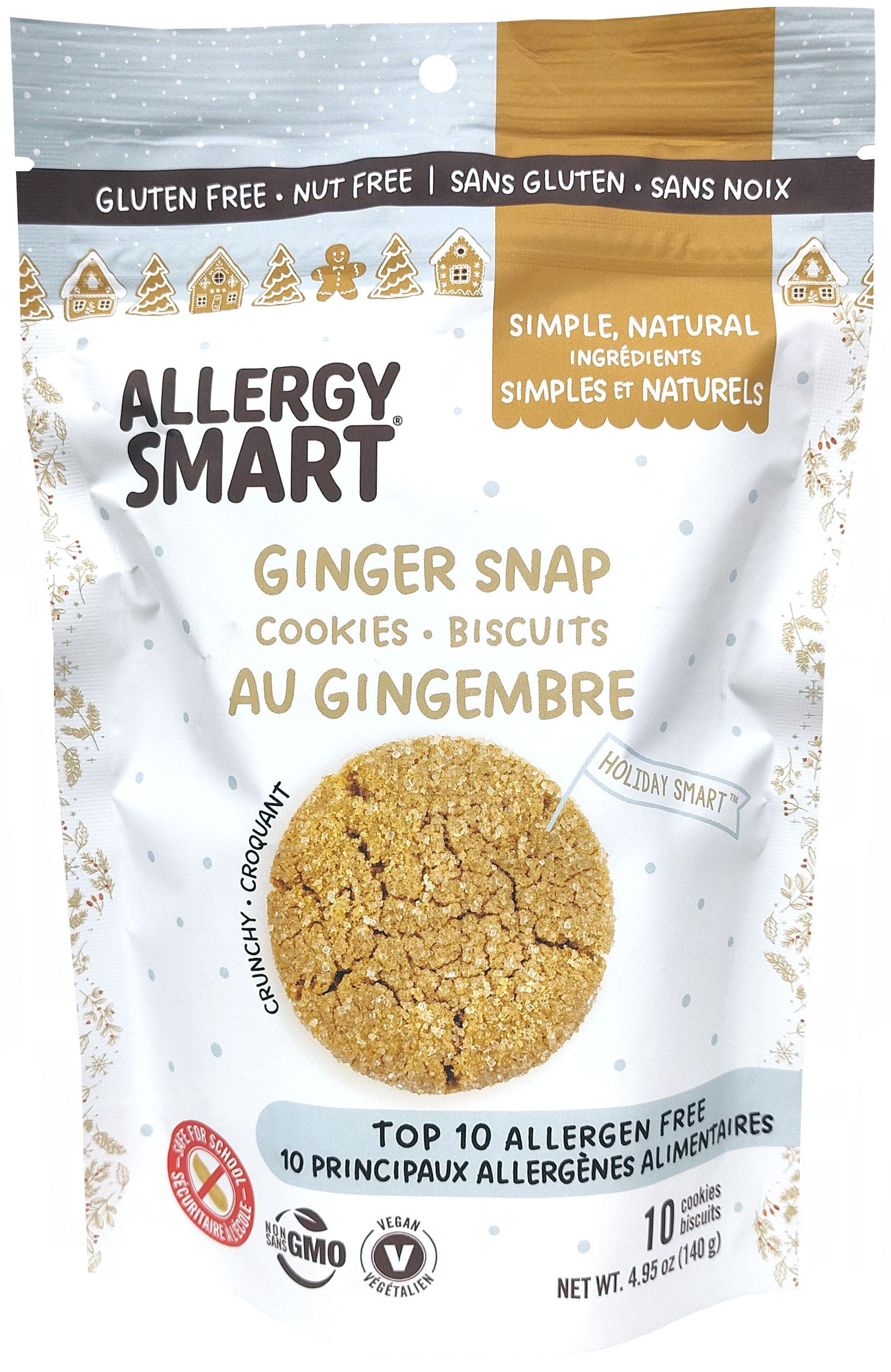 ALLERGY SMART Épicerie Biscuits au gingembre 10un