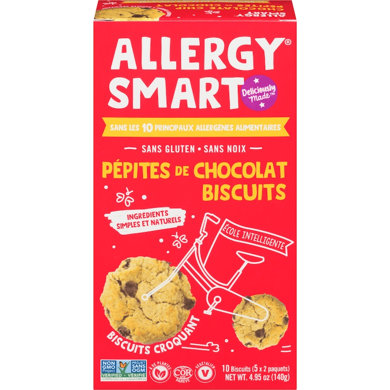 ALLERGY SMART Épicerie Biscuits pépites de chocolat 5x2un