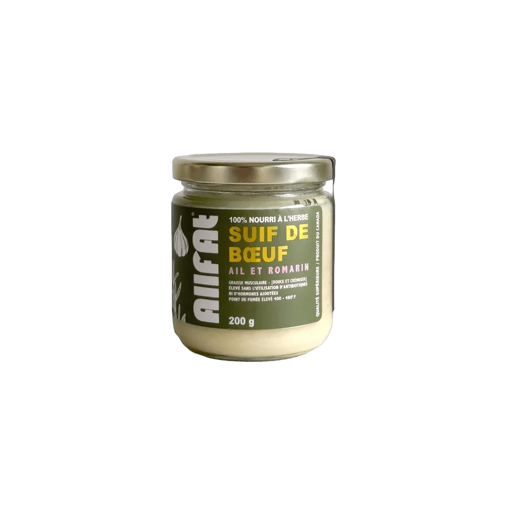 ALLFAT épicerie Suif de bœuf (ail et romarin) 200g