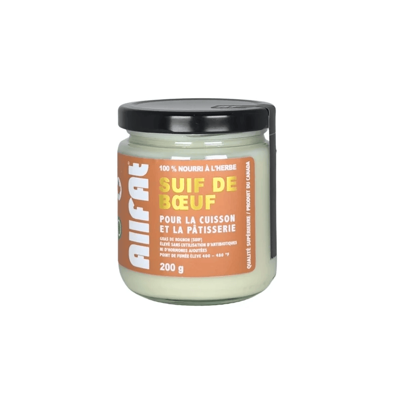 ALLFAT épicerie Suif de bœuf (pour la cuisson et la pâtisserie) 200g