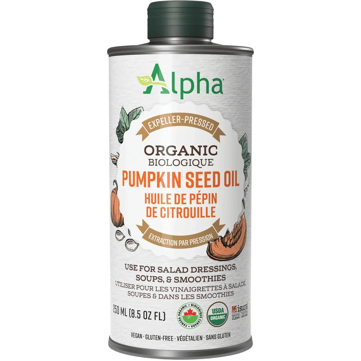 ALPHA HEALTH épicerie Huile de pépin de citrouille bio 250ml