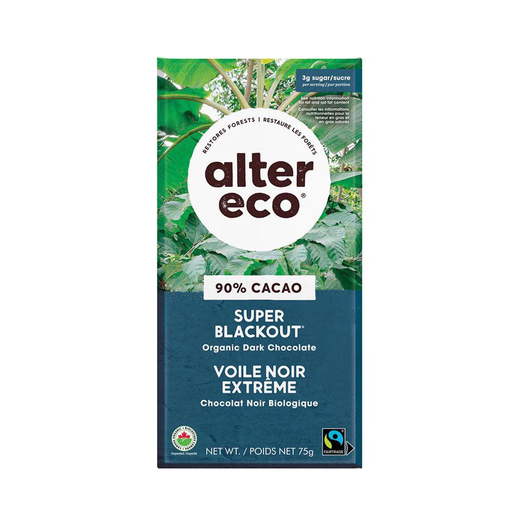 ALTER ECO Épicerie Chocolat voile extrême noir 90% bio 75g