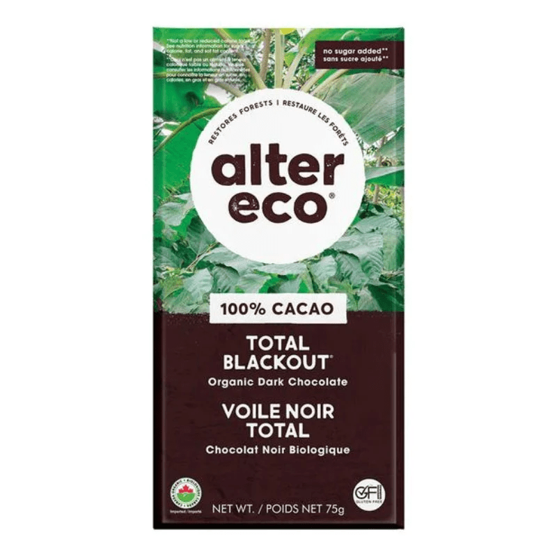 ALTER ECO Épicerie Chocolat voile noir 100% total bio 75g