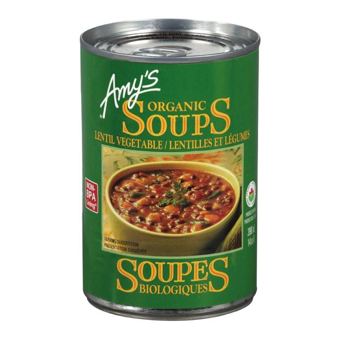 AMY'S Épicerie Soupe lentilles et légumes bio 398ml