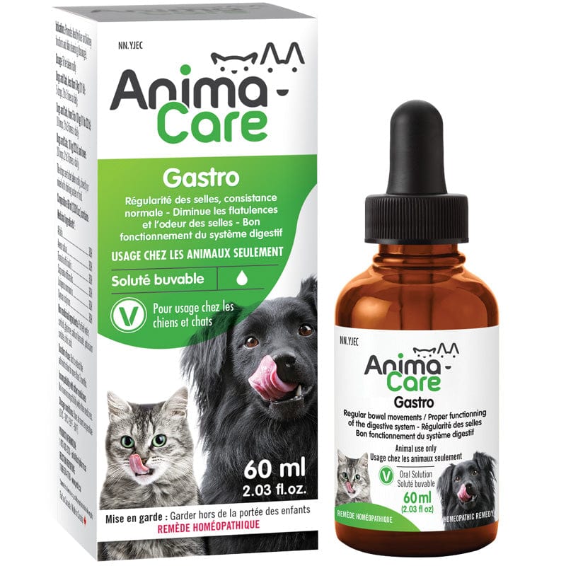 ANIMACARE Suppléments Gastro (régularité selles / diminue flatulences / odeur ) 60ml