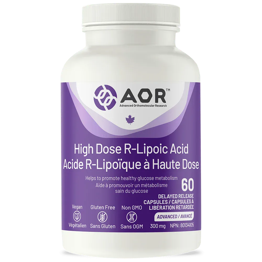 AOR Suppléments Acide R-Lipoïque à haute dose (libération retardée) 60caps