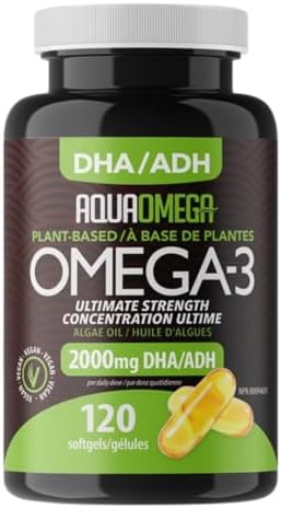 AQUA OMEGA Suppléments Omega-3 2000mg ADH 120gels