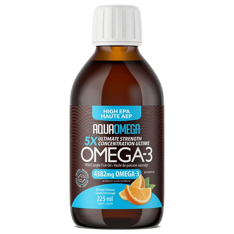 AQUA OMEGA Suppléments Omega-3 4382mg haute AEP  (orange) 225ml