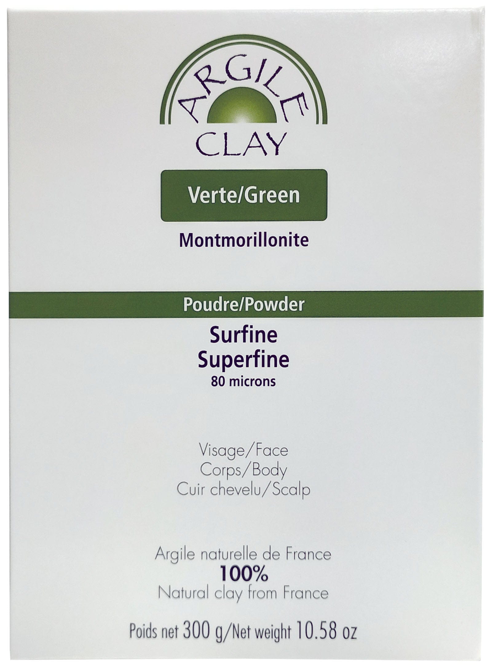 ARGILE CLAY Suppléments Argile verte montmorillonite superfine 300g