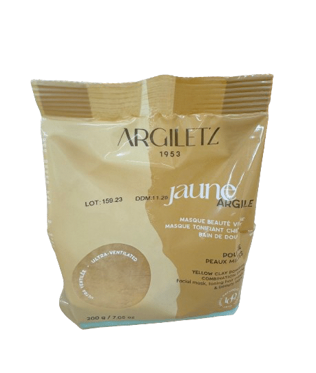 ARGILETZ Soins & beauté Argile jaune ultra-ventilée (peau mixte) 200g