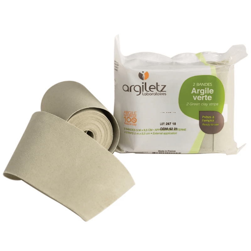 ARGILETZ Suppléments Bandes d'argile verte prêtes à l'emploi 2un
DATE DE PÉREMPTION : 31 OCTOBRE 2025
