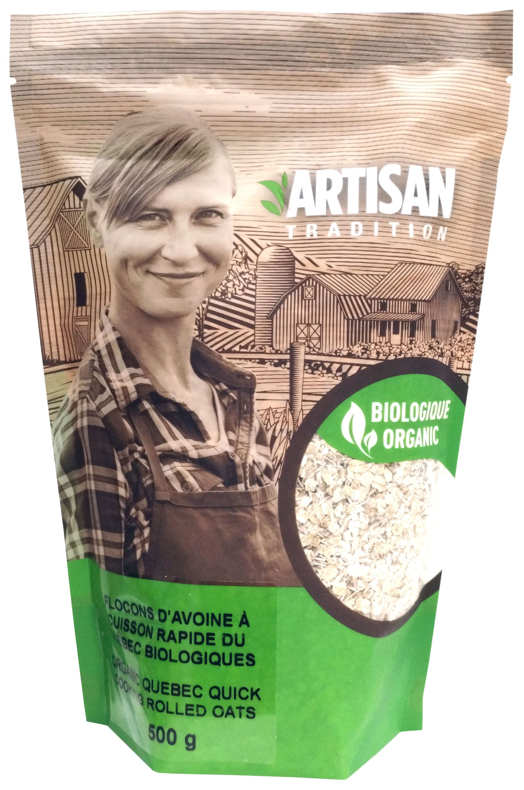 ARTISAN Épicerie Flocons d'avoine à cuisson rapide du Québec bio 500g