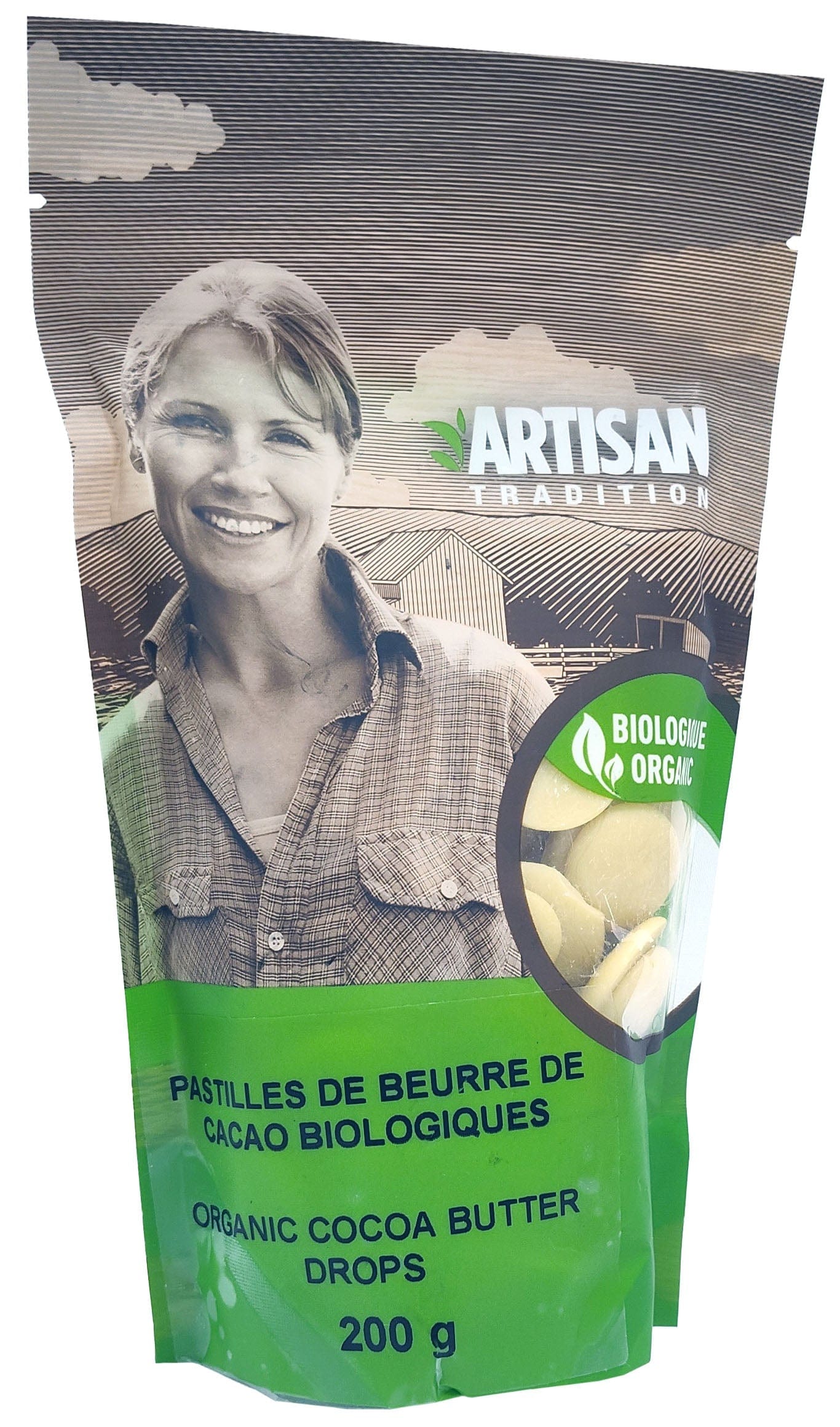 ARTISAN Épicerie Pastilles de beurre de cacao bio 200g