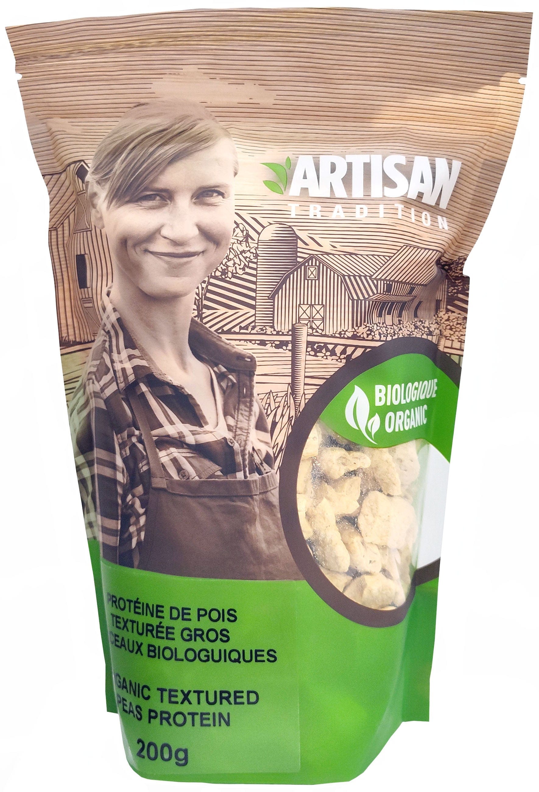 ARTISAN Épicerie Protéines de pois texturées gros morceaux bio 200g