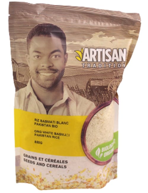 ARTISAN Épicerie Riz basmati blanc du Pakistan bio 850g