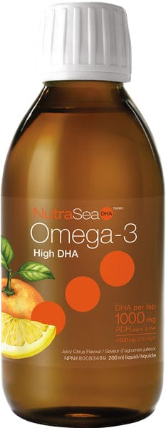 ASCENTA Suppléments NutraSea Omega 3 DHA comcentré (saveur d'agrumes) 200ml
