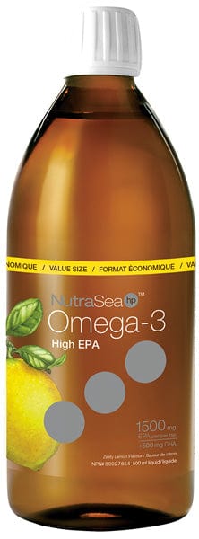 ASCENTA Suppléments NutraSea Omega 3 EPA concentré   (saveur citron) 500ml