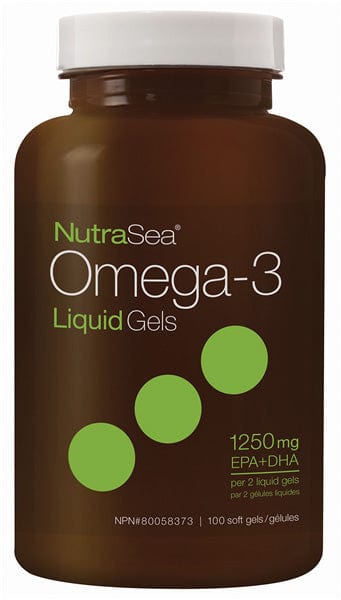 ASCENTA Suppléments NutraSea Omega 3 EPA+DHA 1 250mg (saveur menthe fraîche) 100gel