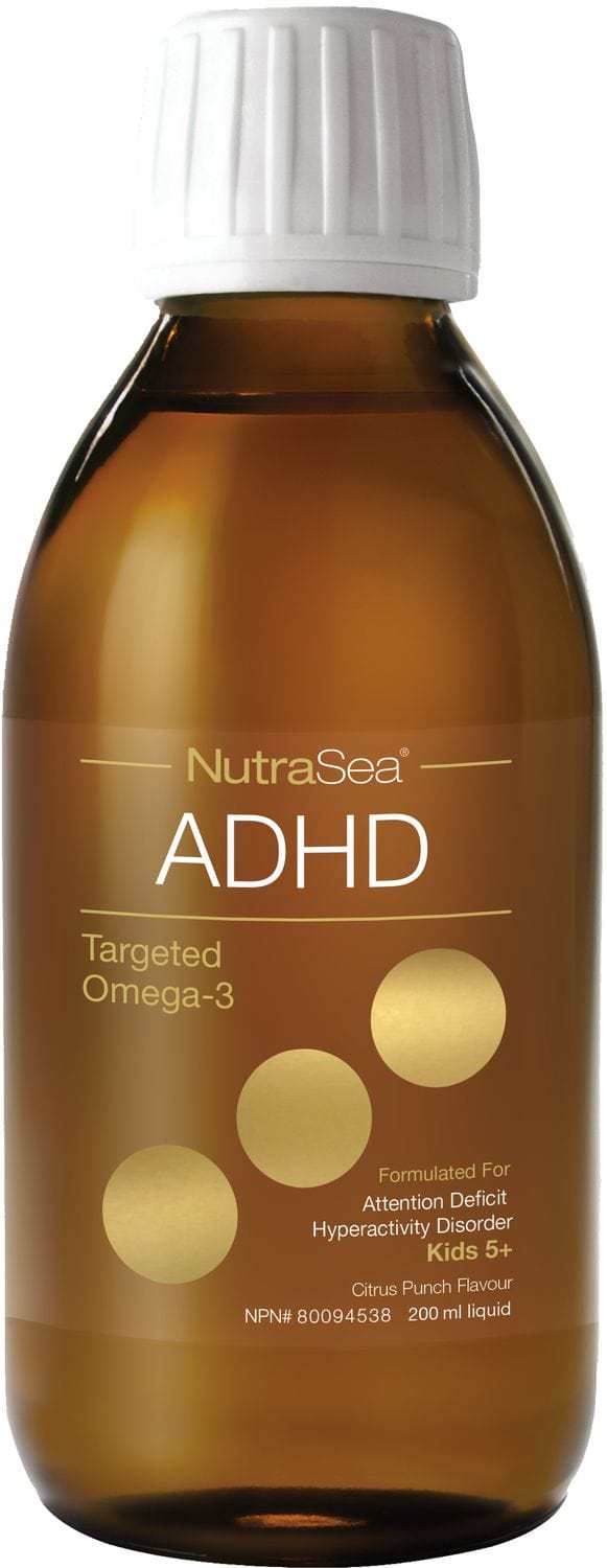 ASCENTA Suppléments NutraSea TDAH 5ans + omega 3 ciblé (saveur agrumes) 200ml