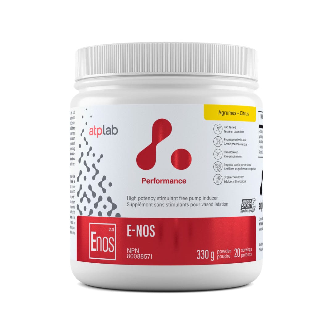 ATP (ATHLETIC THERAPEUTIC PHARMA) Suppléments E-nos(Supplément sans stimulants pour vasodilatation) agrumes 330g