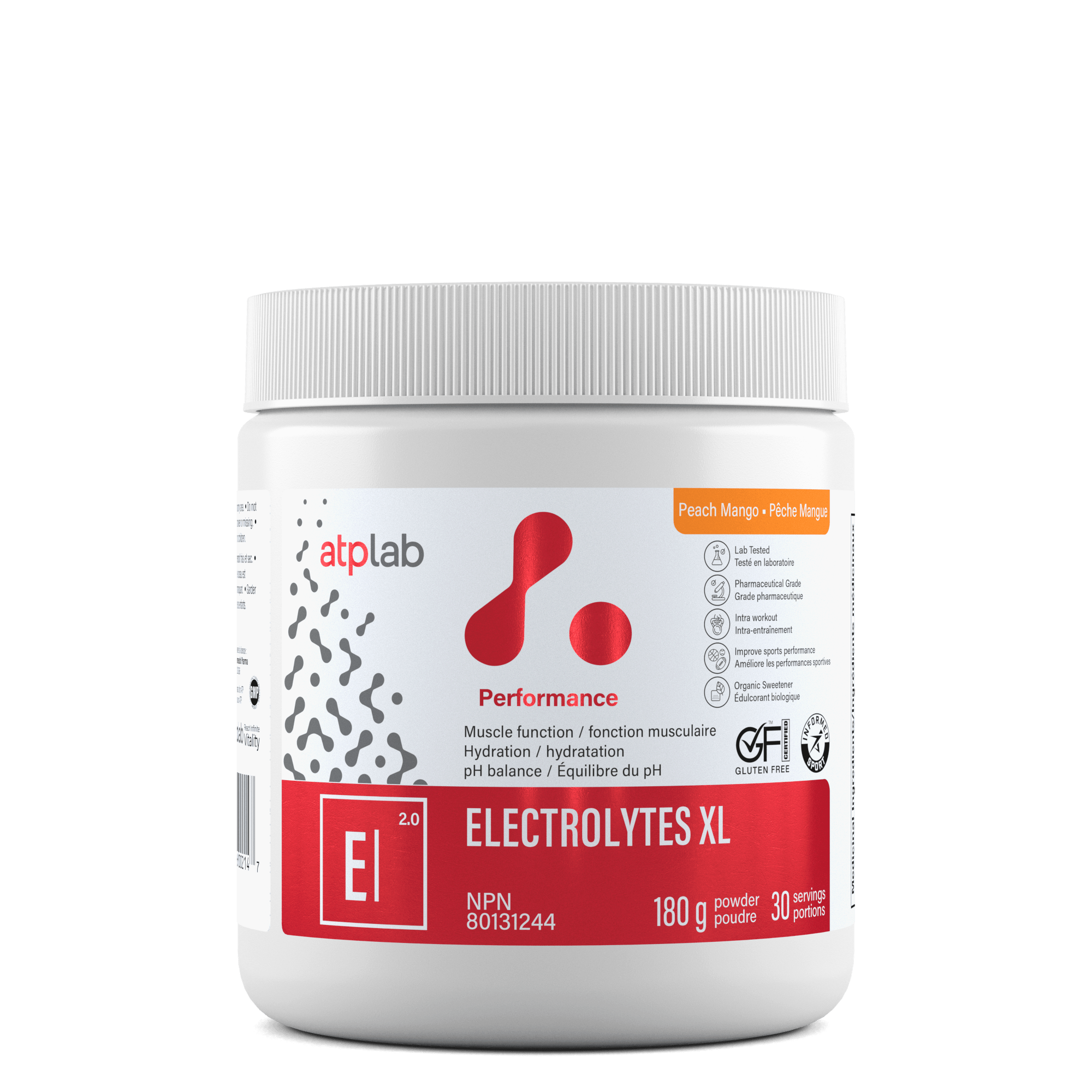 ATP (ATHLETIC THERAPEUTIC PHARMA) Suppléments Electrolytes XL (pêche / mangue) 180g