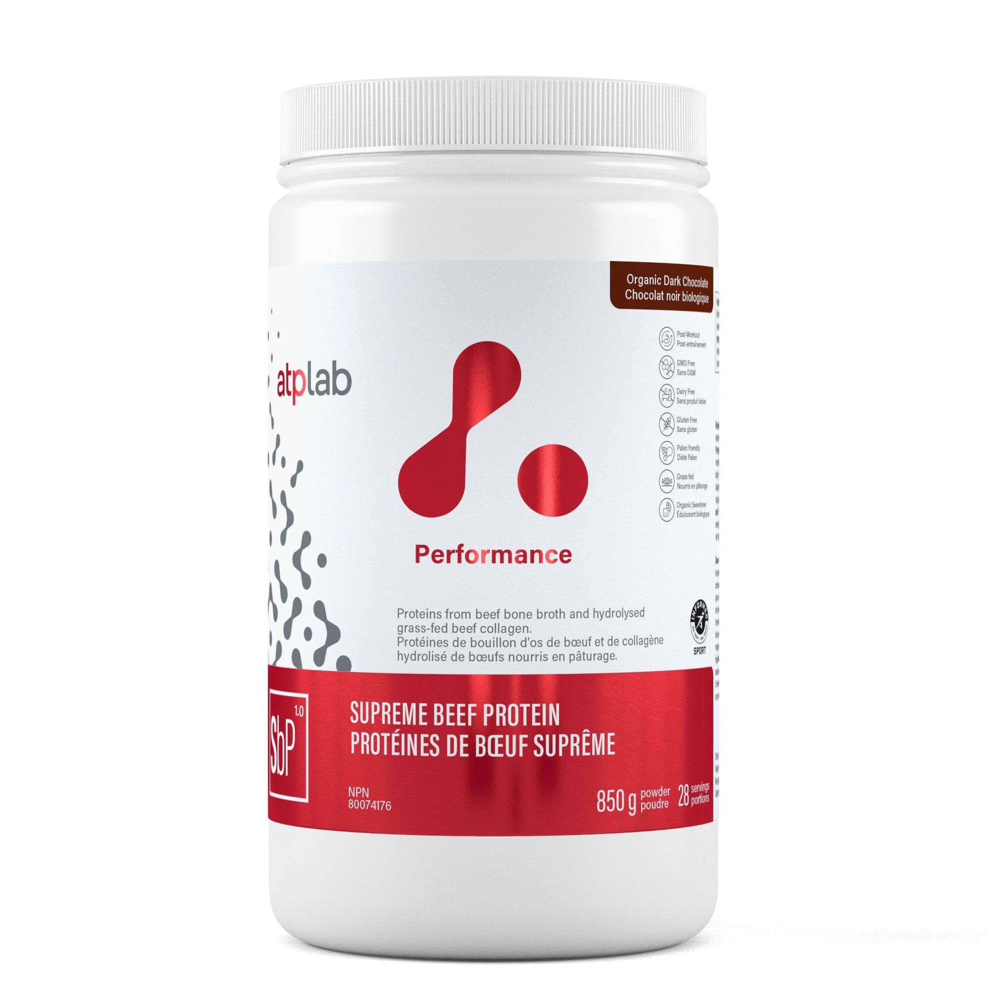 ATP (ATHLETIC THERAPEUTIC PHARMA) Suppléments Protéines de bœuf suprême (chocolat noir) 850g