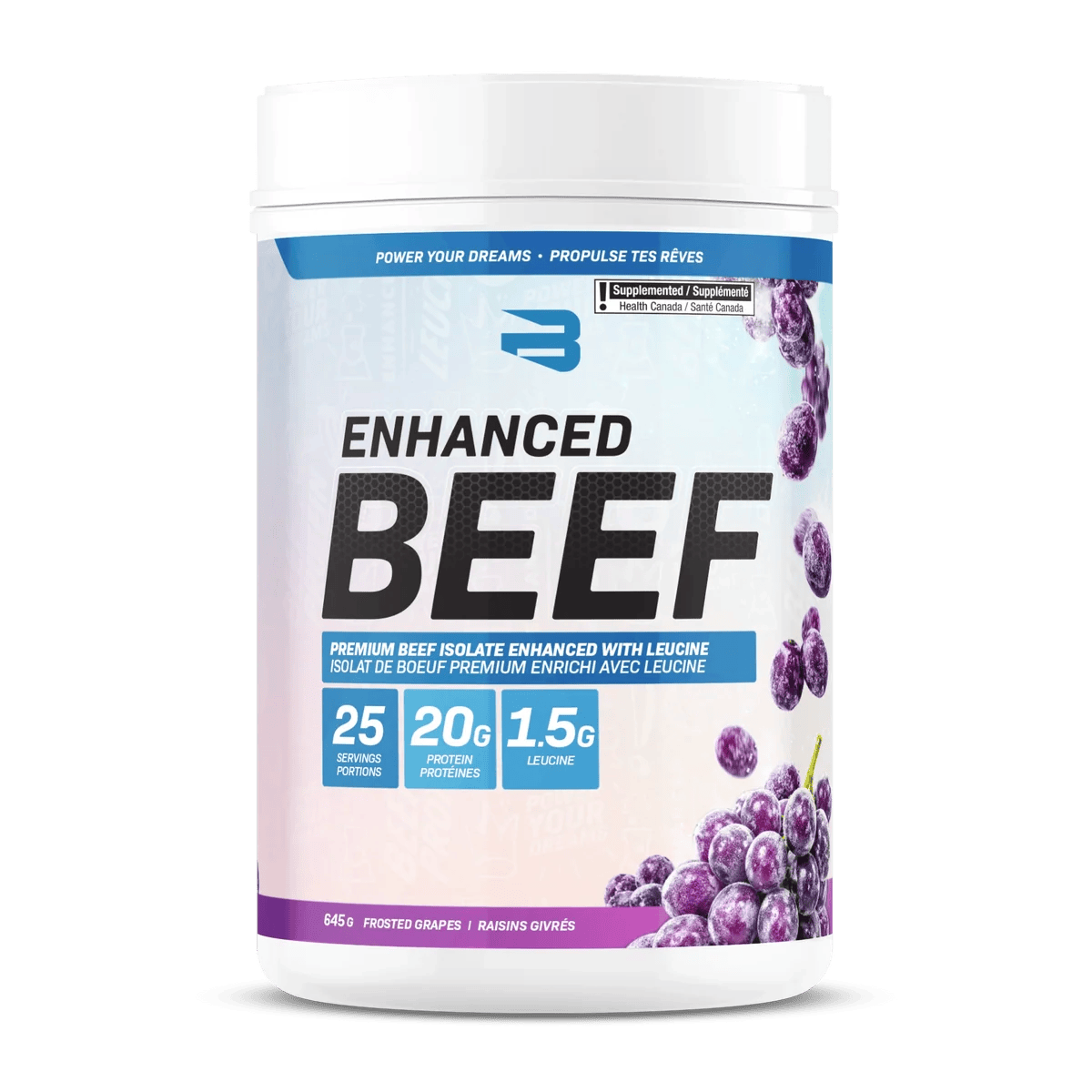 BELIEVE SUPPLEMENTS Suppléments Enhanced BEEF (raisins givrés) 645g