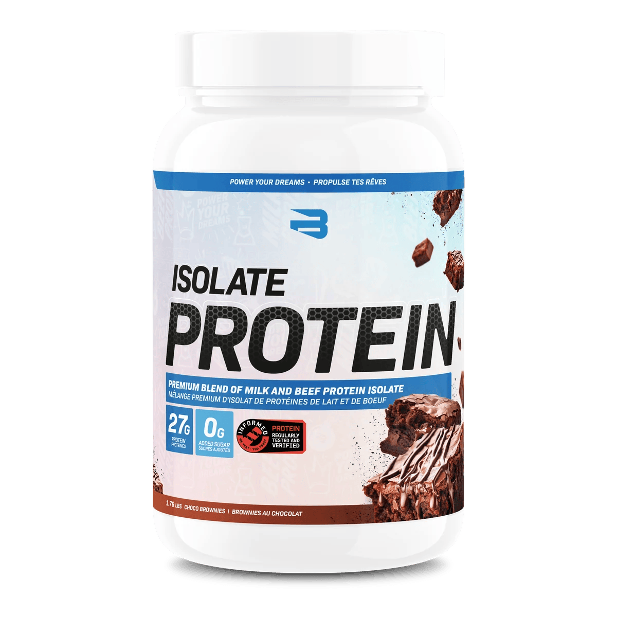 BELIEVE SUPPLEMENTS Suppléments Isolate de protéines (brownie au chocolat) 1,76lbs