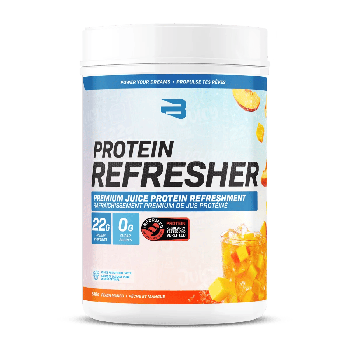 BELIEVE SUPPLEMENTS Suppléments Protein refreshner (pêche/mangue) 680g