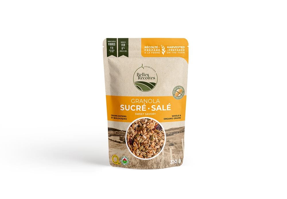 BELLES RÉCOLTES CHARLEVOIX Épicerie Granola sucré et salé bio 310g
