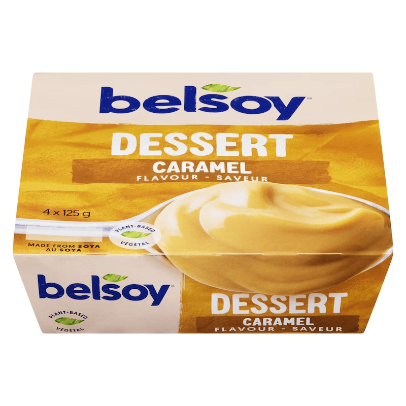 BELSOY Épicerie Pouding crémeux au caramel 4x125g