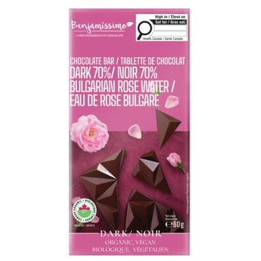 BENJAMISSIMO Épicerie Chocolat à la rose de Bulgarie bio 60g