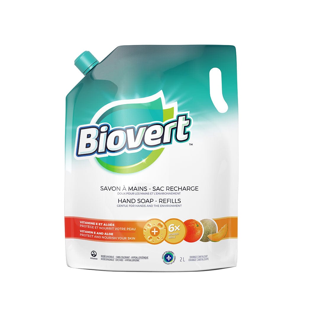 BIO-VERT Épicerie Savon à mains orange et cantaloupe (recharge) 2L