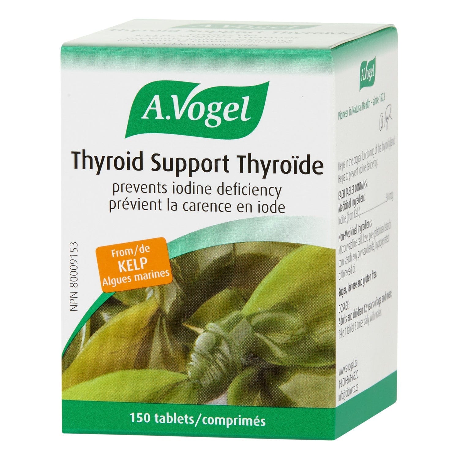 BIOFORCE (A. VOGEL) Suppléments Support thyroïde (kelpasan carence en iode) 150comp