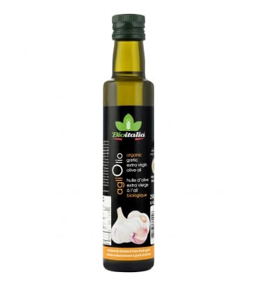 BIOITALIA Épicerie Huile olive extra vierge à l'ail bio 250ml