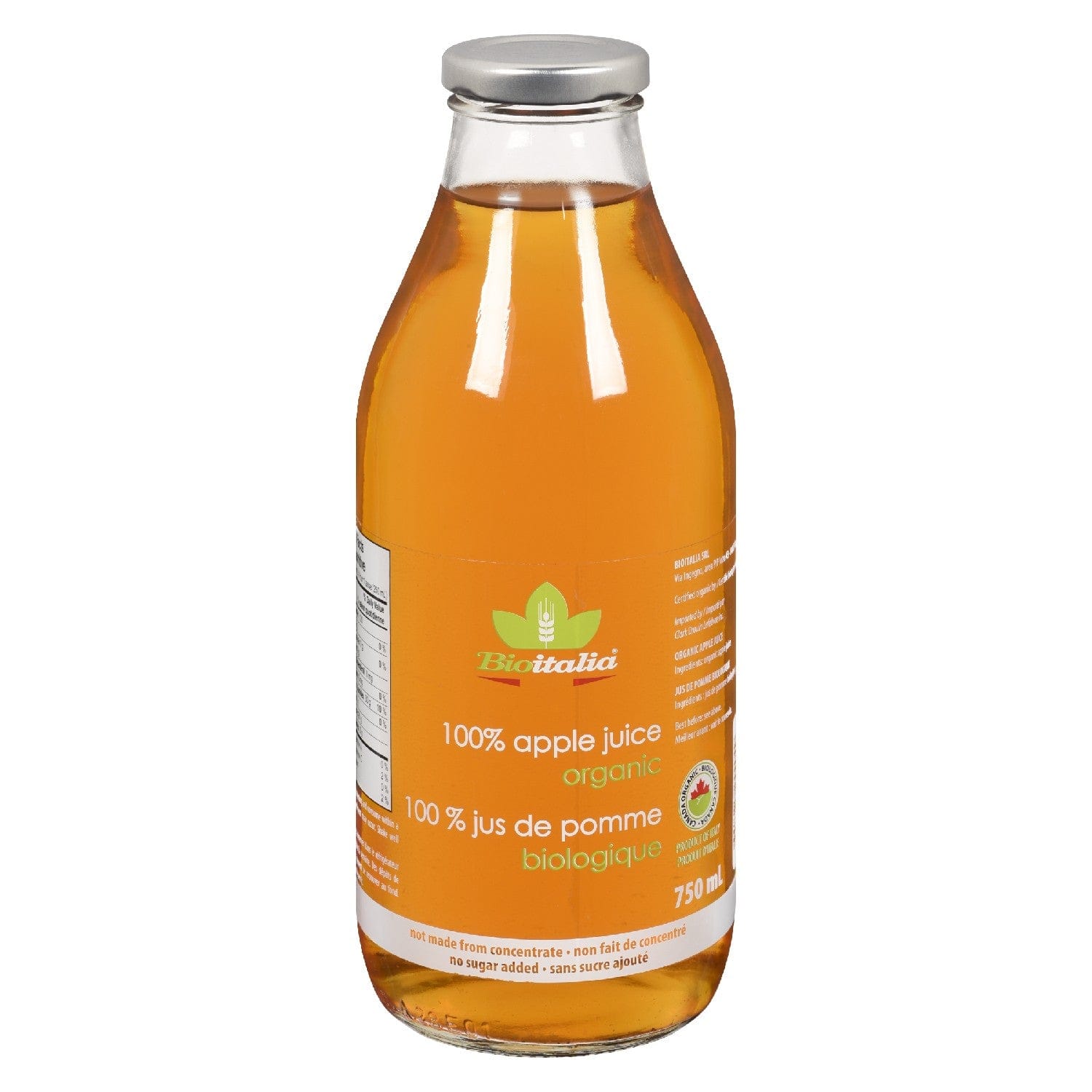 BIOITALIA Épicerie Jus de pommes bio 750ml