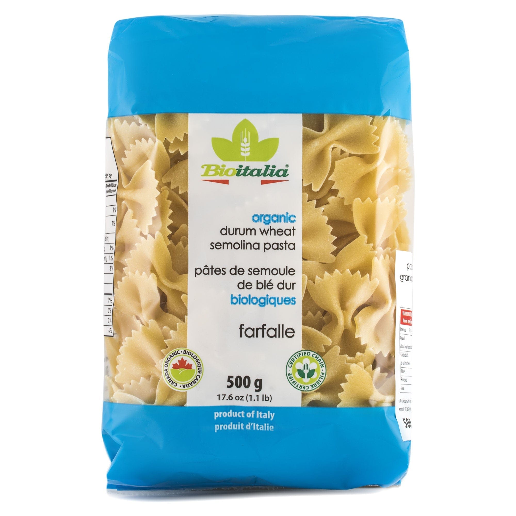 BIOITALIA Épicerie Pâtes farfalle bio 500g