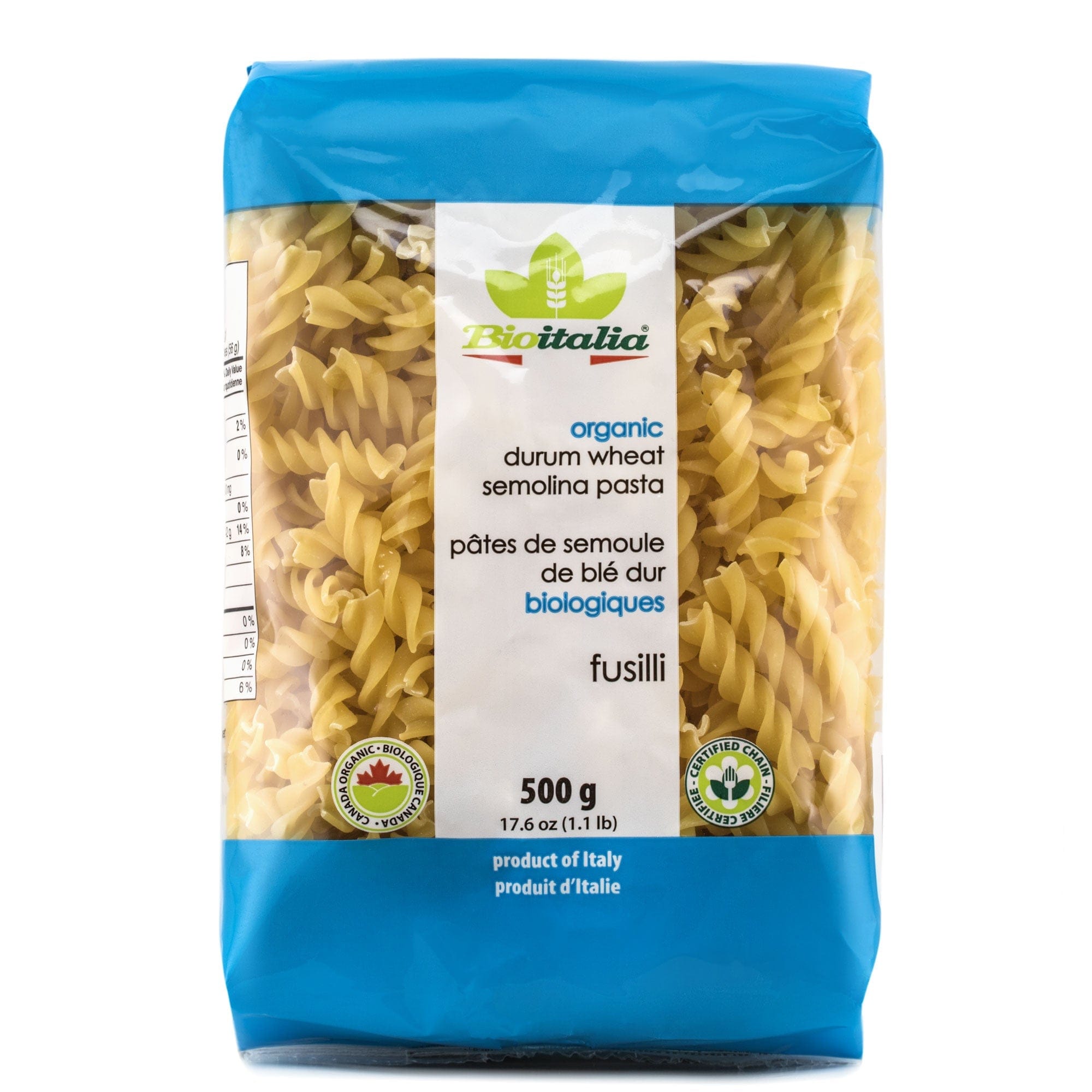 BIOITALIA Épicerie Pâtes fusilli bio 500g