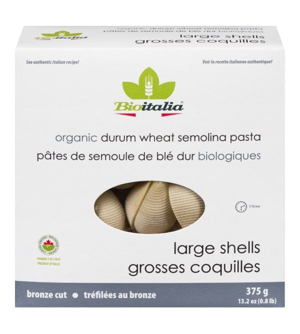 BIOITALIA Épicerie Pâtes grosses coquilles au semoule de blé dur bio 375g