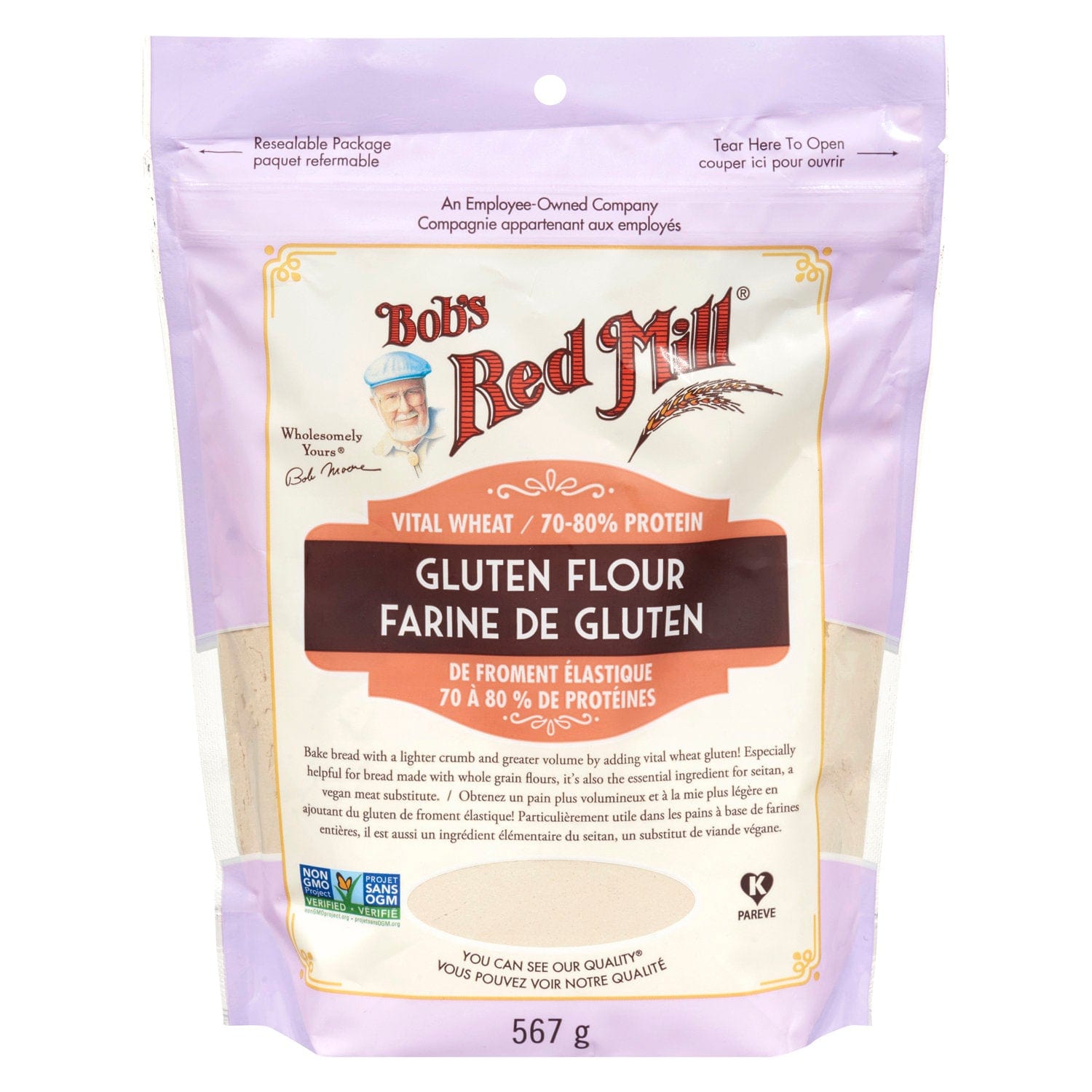 BOB'S RED MILL Épicerie Farine de gluten de froment élastique 567g