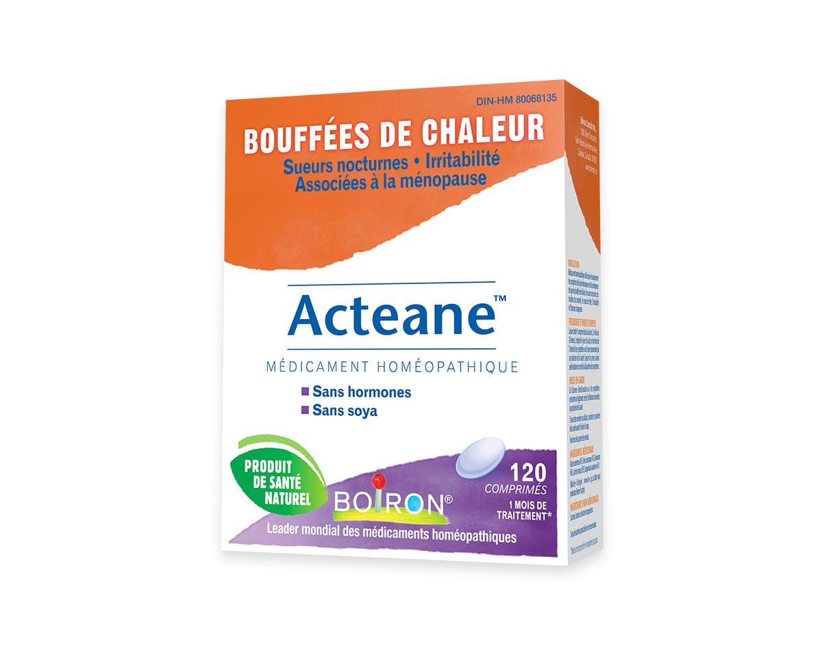 BOIRON LABORATOIRE Suppléments Acteane (bouffées chaleur, sueurs nocturnes, irritabilité associées ménopause) 120comp