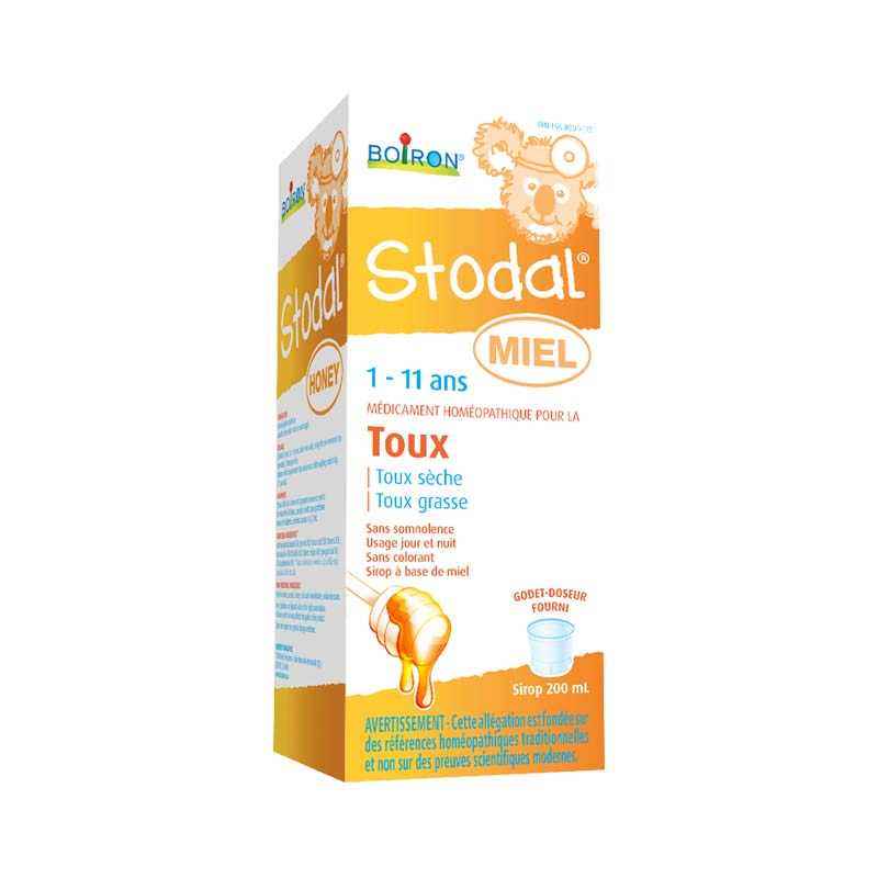BOIRON LABORATOIRE Suppléments Stodal (sirop au miel pour enfant 1-11ans) (toux) 200ml
DATE DE PÉREMPTION : 30 AVRIL 2026