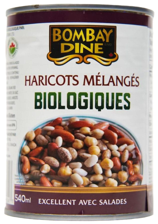 BOMBAY DINE Épicerie Haricots mélangés bio 540 ml