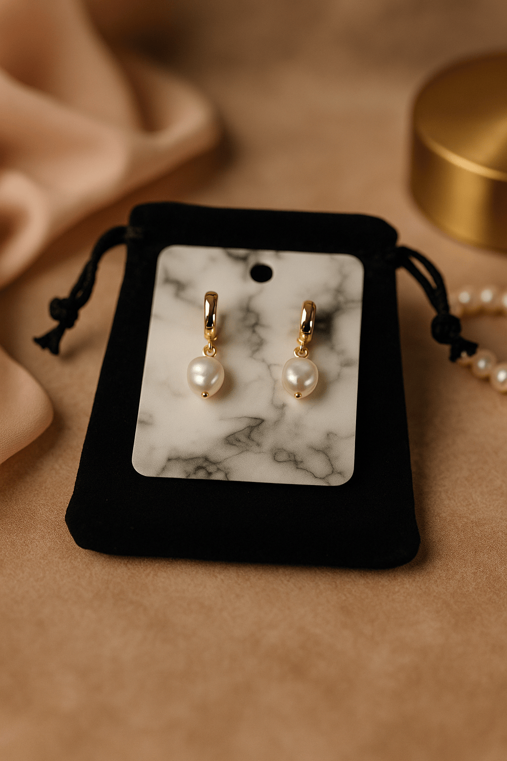 BOUTIQUE CADEAUX Boutique cadeaux Boucles d'oreilles pendentif perle (1paire)