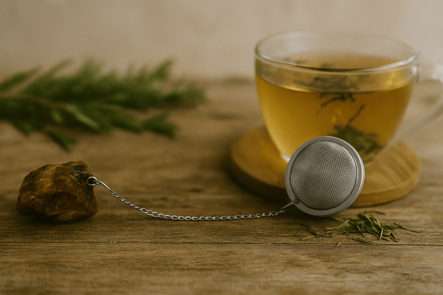 BOUTIQUE CADEAUX Boutique cadeaux Boule à thé ou tisane couleur argent avec pierre précieuse œil de tigre (1un)