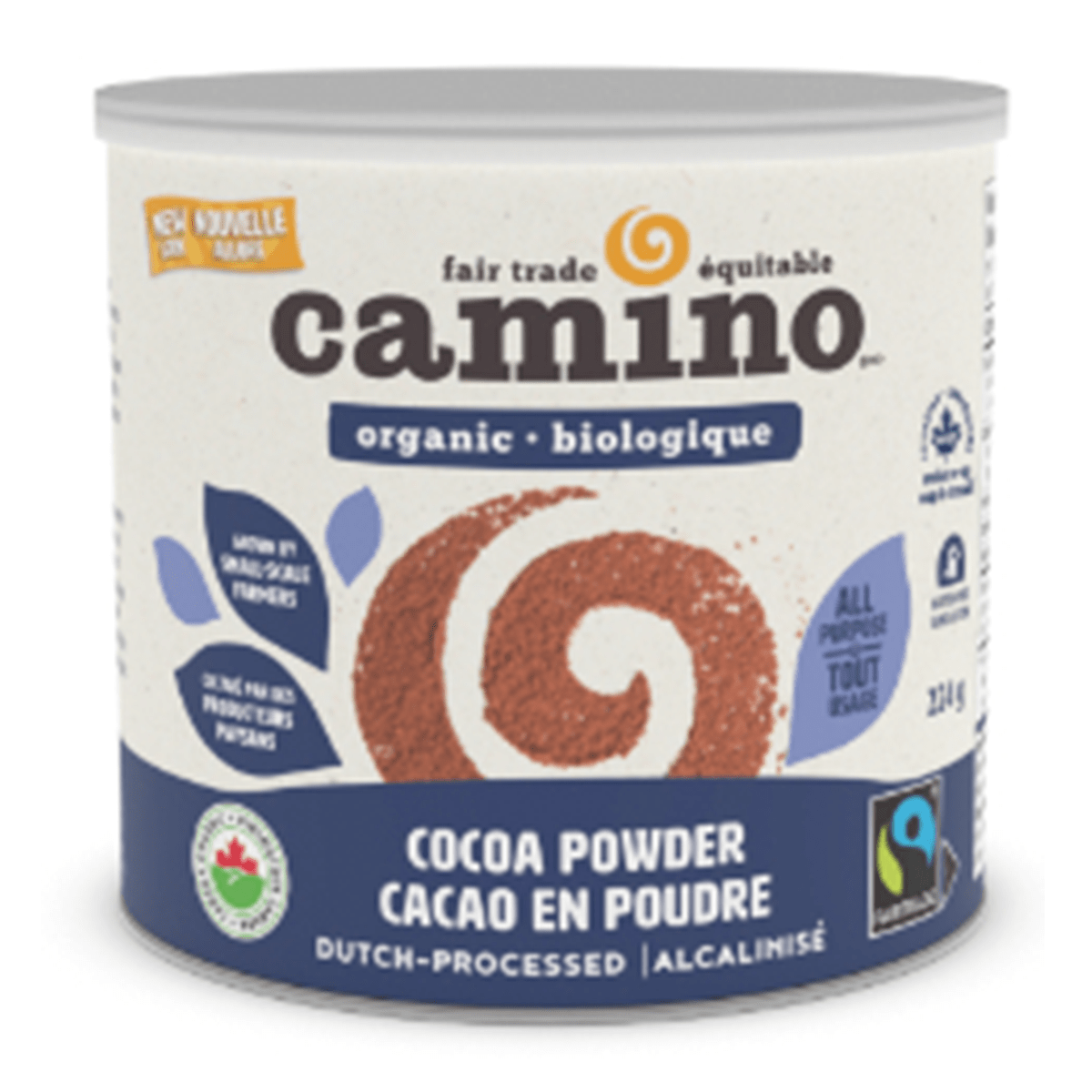 CAMINO Épicerie Cacao en poudre alcalinisé bio 224g