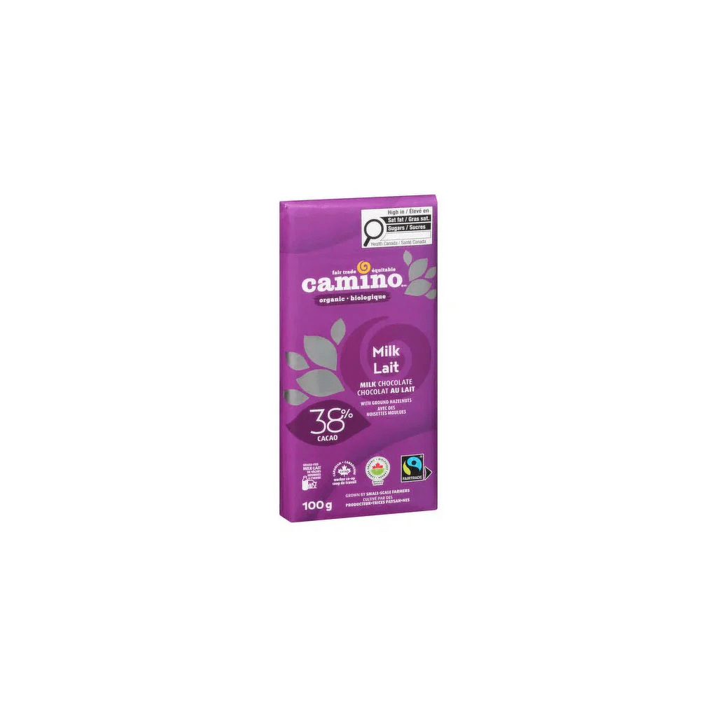 CAMINO Épicerie Chocolat au lait bio 38% 100g